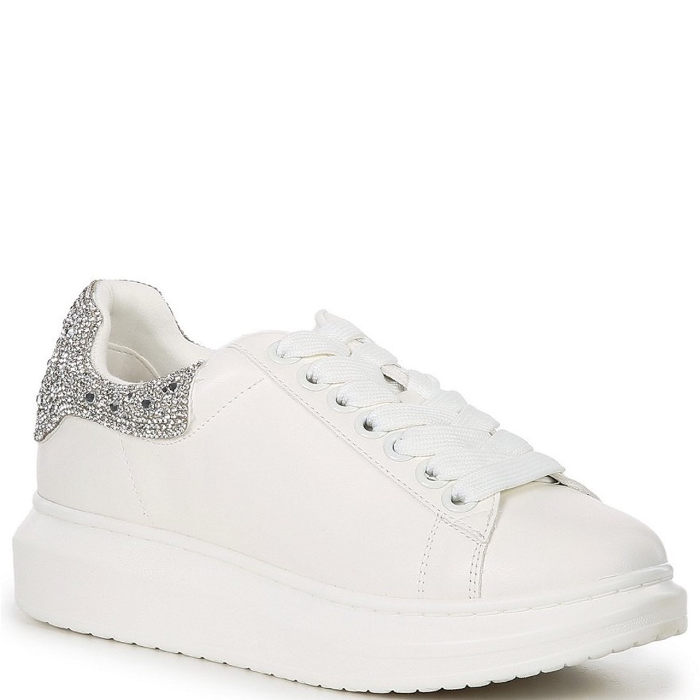 Steve Madden Glacer-R Rhinestone Detail Platform Sneakers